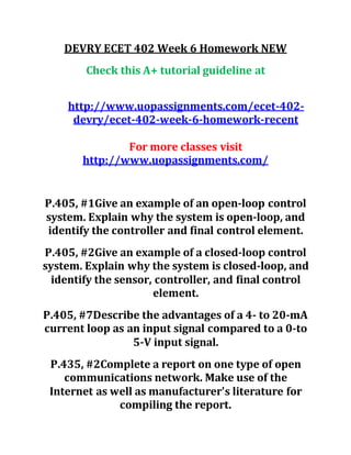 ECET 402 Entire Course NEW | PDF