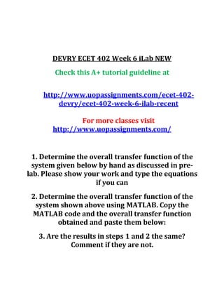 ECET 402 Entire Course NEW | PDF