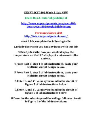 ECET 402 Entire Course NEW | PDF