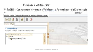 Utilizando o Validador ECF
Prof. MSc. Ádamo da Cruz Barbosa - INOVAR - FIP
 