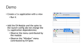 How to use the Eclipse E4 model editor for modular RCP applications | PDF