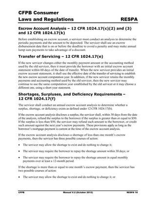 CFPB Supervision and Examination Manual