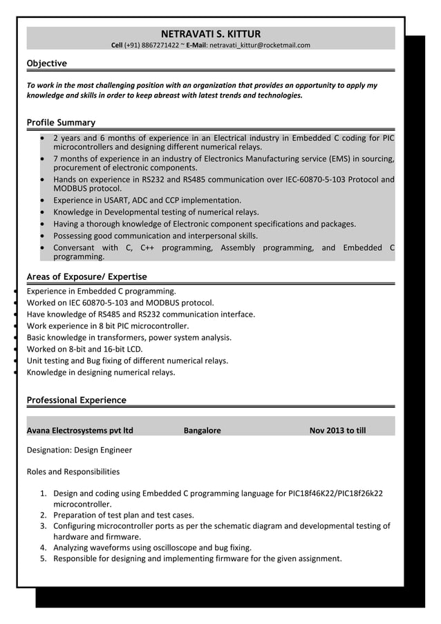 Netravati resume pdf