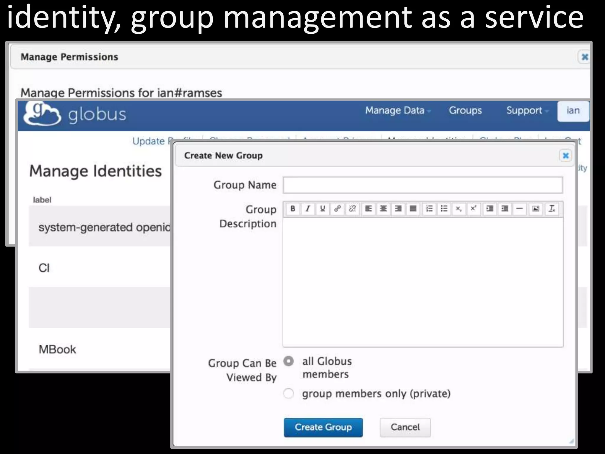 identity, group management as a service
 