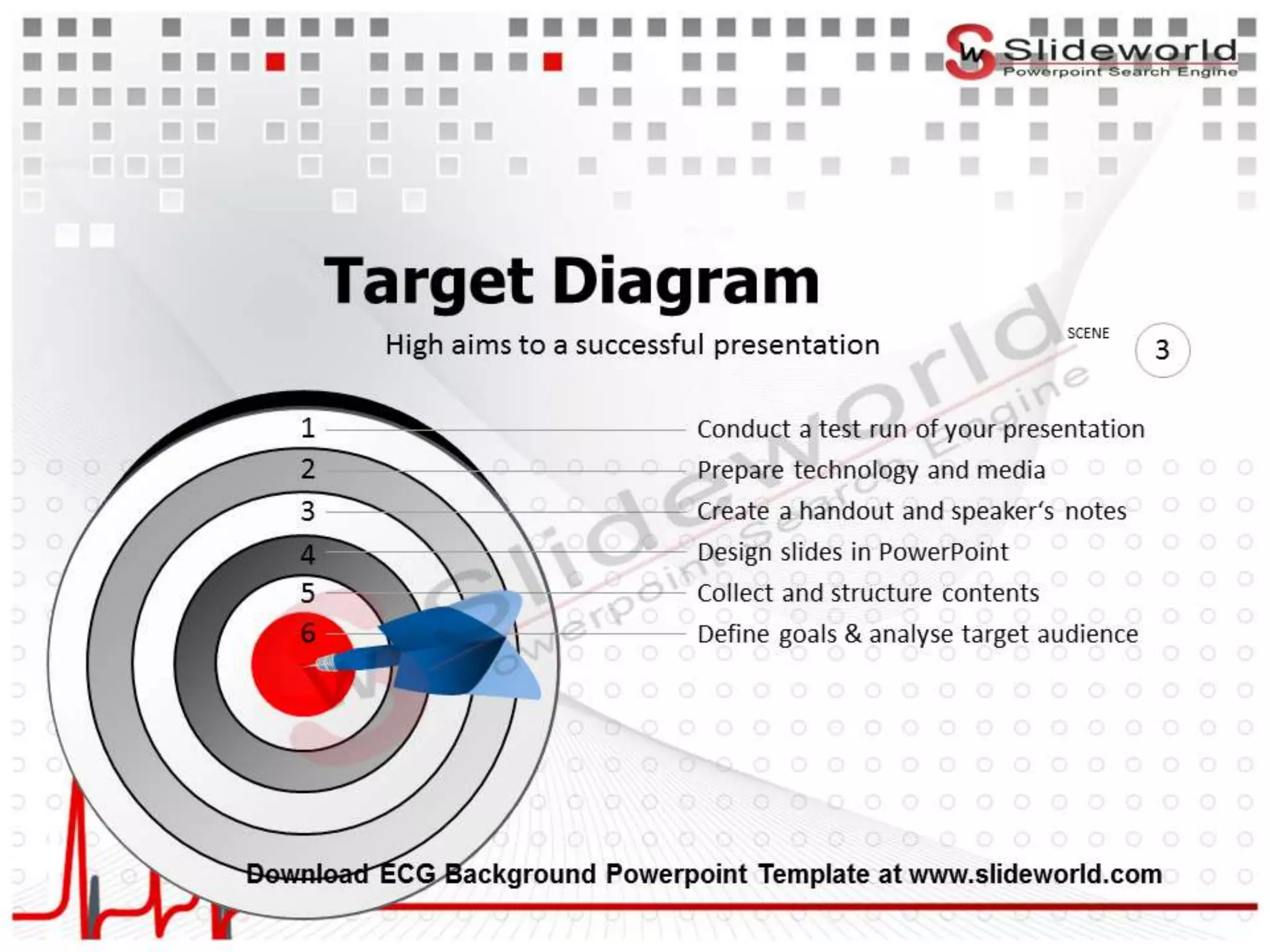 ECG Background Powerpoint Template Slide World PPTX