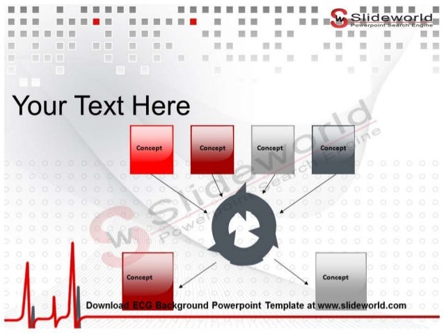 ECG Background Powerpoint Template Slide World