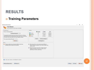 RESULTS
 Training Parameters
37
 