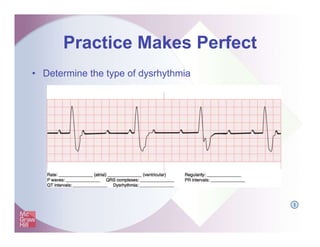 Practice Makes Perfect
• Determine the type of dysrhythmia
I
 