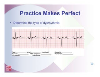 Practice Makes Perfect
• Determine the type of dysrhythmia
I
 