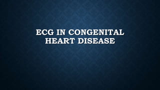 ECG IN CONGENITAL
HEART DISEASE
 