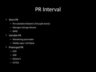 ECG IN CONGENITAL HEART DISEASE cardiology | PPTX