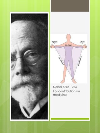 Nobel prize 1924
For contributions in
medicine
 