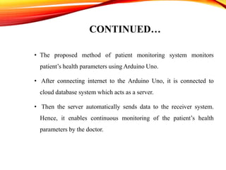 IOT BASED HEALTH MONITORING BY USING PULSE OXIMETER AND ECG | PPTX