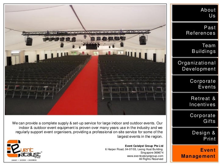 Catalyst Events International profile 2012