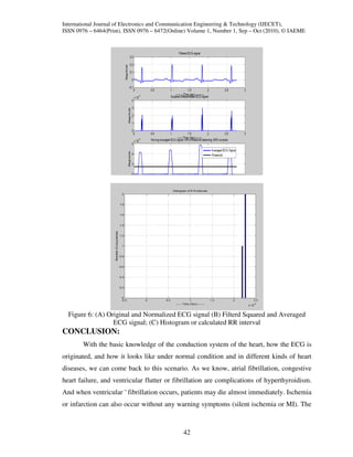 Ecg signal processing for detection and classification of cardiac ...