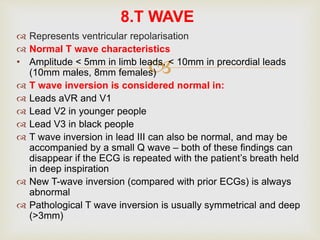 Normal T Wave Parameters ECG STEPS AND ITS INTERPRETATION - Copy.pptx
