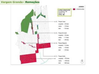 Vargem Grande– Remoções
 