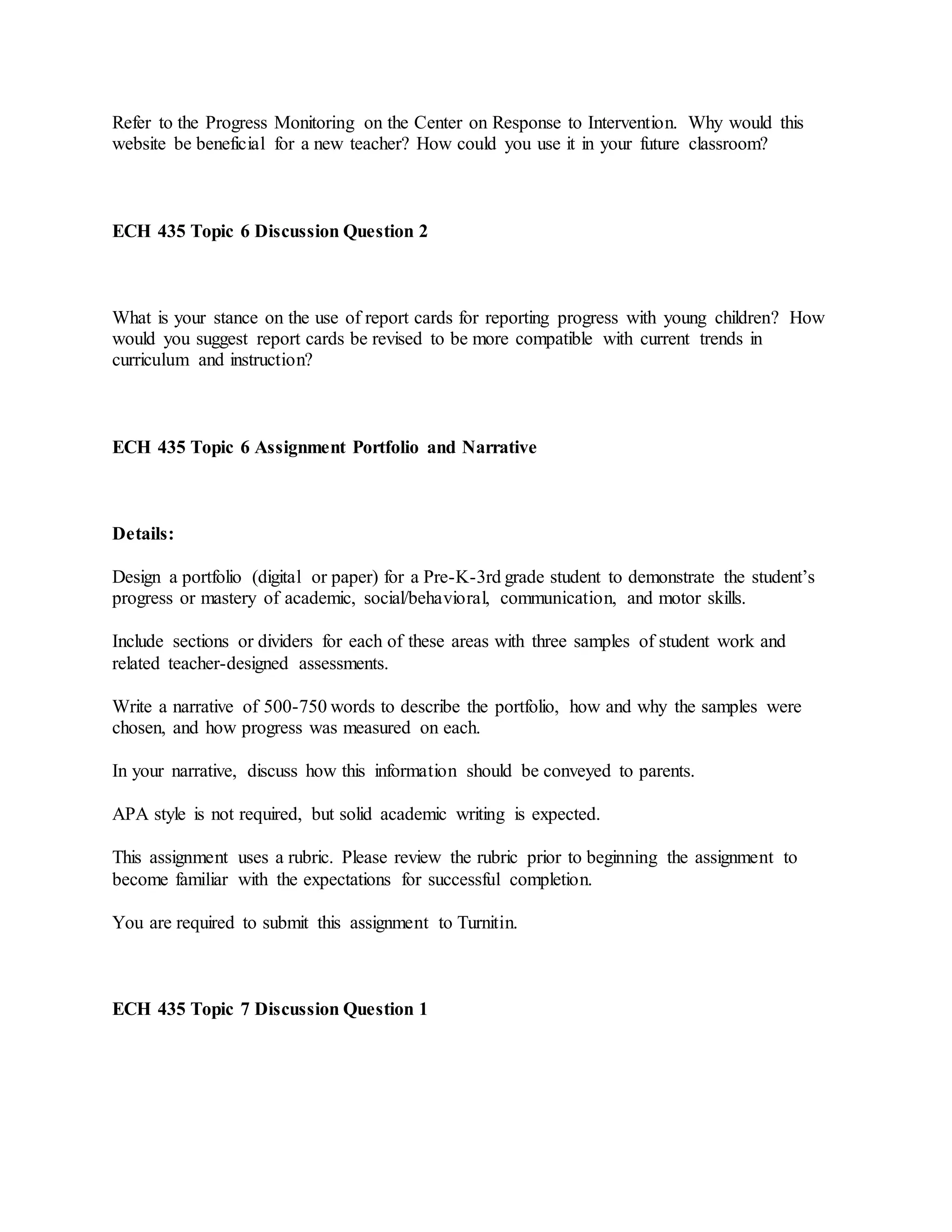 Ech 435 full course | PDF