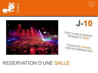 RESERVATION D’UNE SALLE
J-10
 