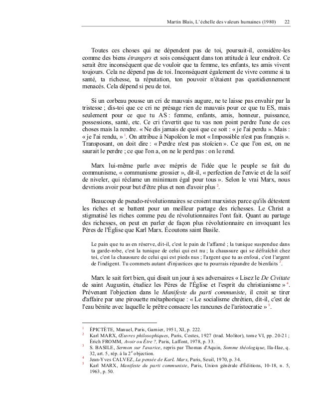 l echelle des valeurs humaines