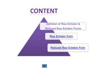 Echelon forms | PPT