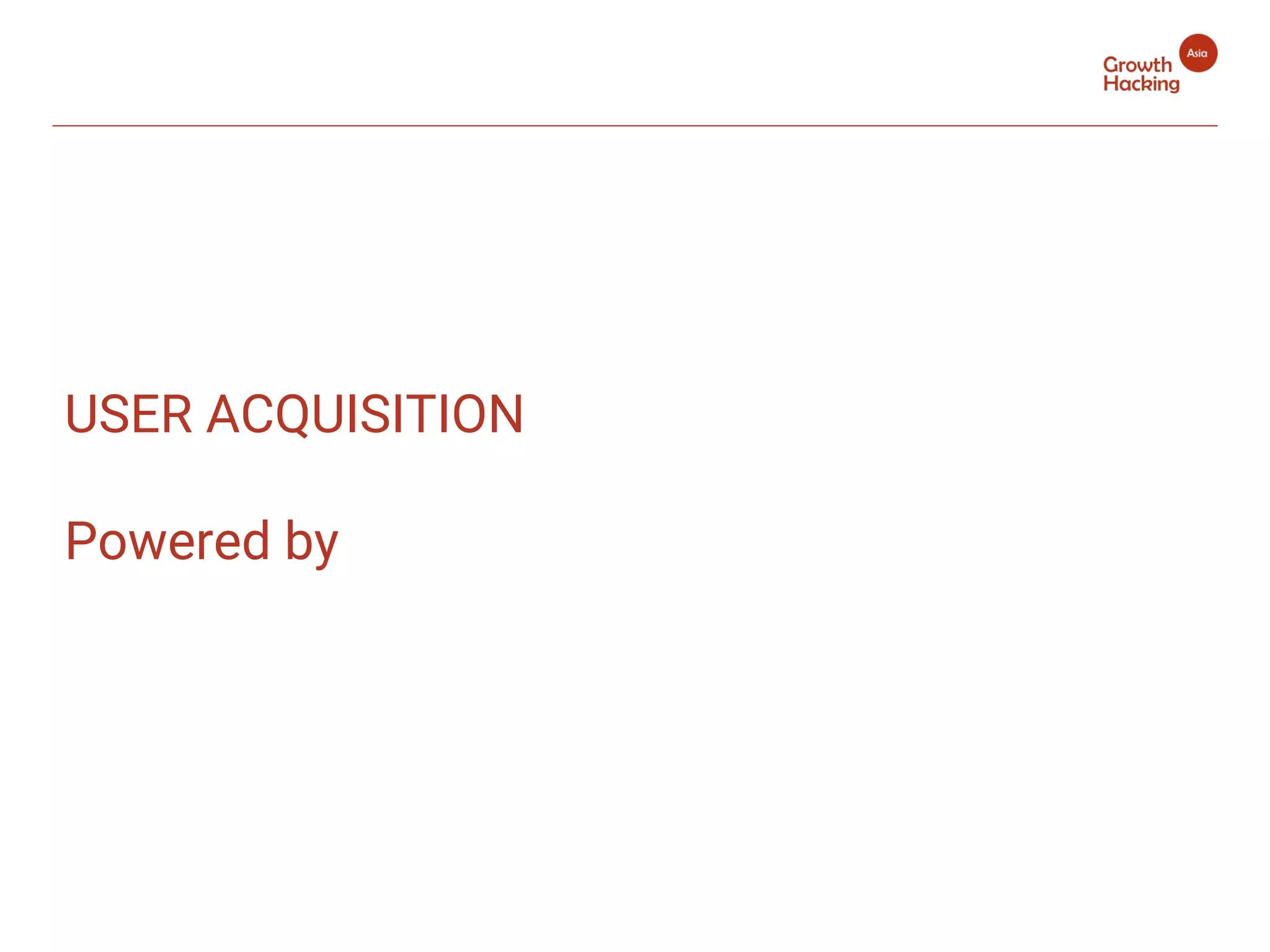 USER ACQUISITION
Powered by
 