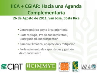 Echeverria cgiar iica octubre 2011 sjo 2