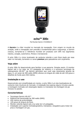 garmin echo 300c