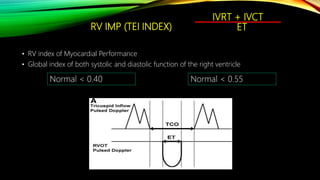 Ivrt Normal Values Echo assesmentof rv function | PPTX