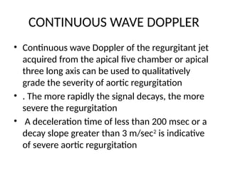 echocardiographic evaluation of AR. pptx | PPTX