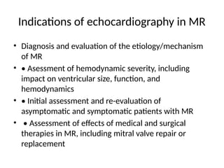 echocardiographic evaluation of mitral regurgitation pptx | PPTX