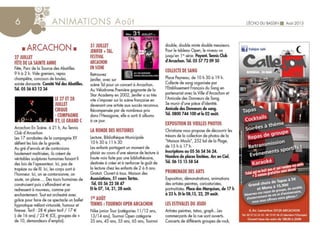 Echo du Bassin Août