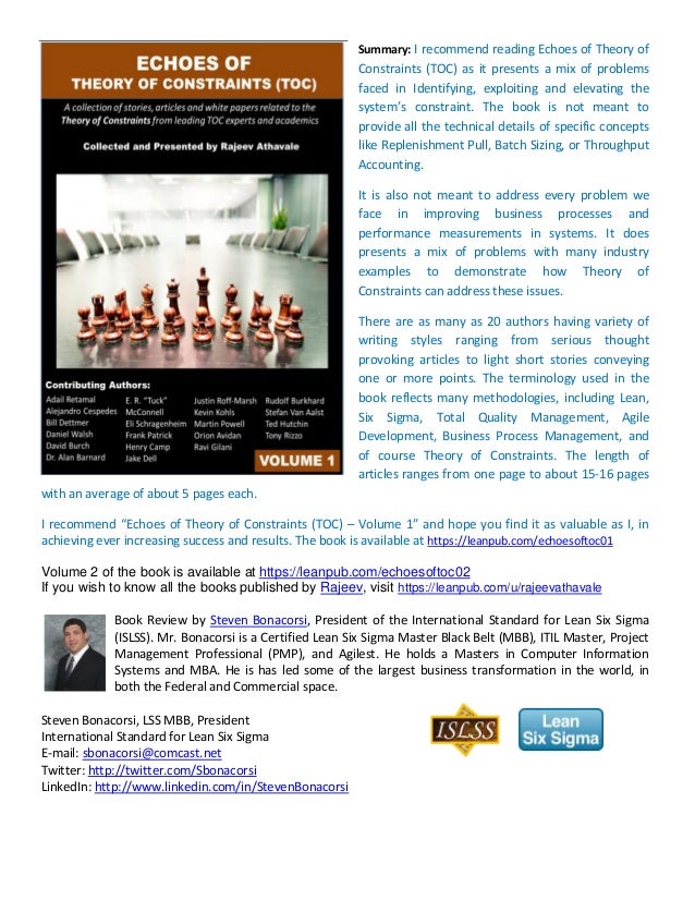 a summary of theory of constraints How to compare six sigma, lean and the theory of constraints the assumption is the outcome of the entire process will be improved by reducing the. a summary of theory of constraints How to compare six sigma, lean and the theory of constraints the assumption is the outcome of the entire process will be improved by reducing the.