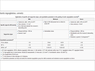 ECHOCARDIOGRAM IN AORTIC REGURGITATION (AR)
