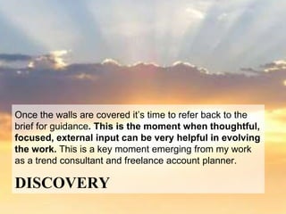 I offer short, sharp engagements to ensure focus,
collaboration & ultimately work that’s grounded in
the brief every time for every client.
I call it Echoing the Brief, an analogy to the way
we use sound waves to gather intelligence about
a moving, often invisible target.

SOLUTION
 