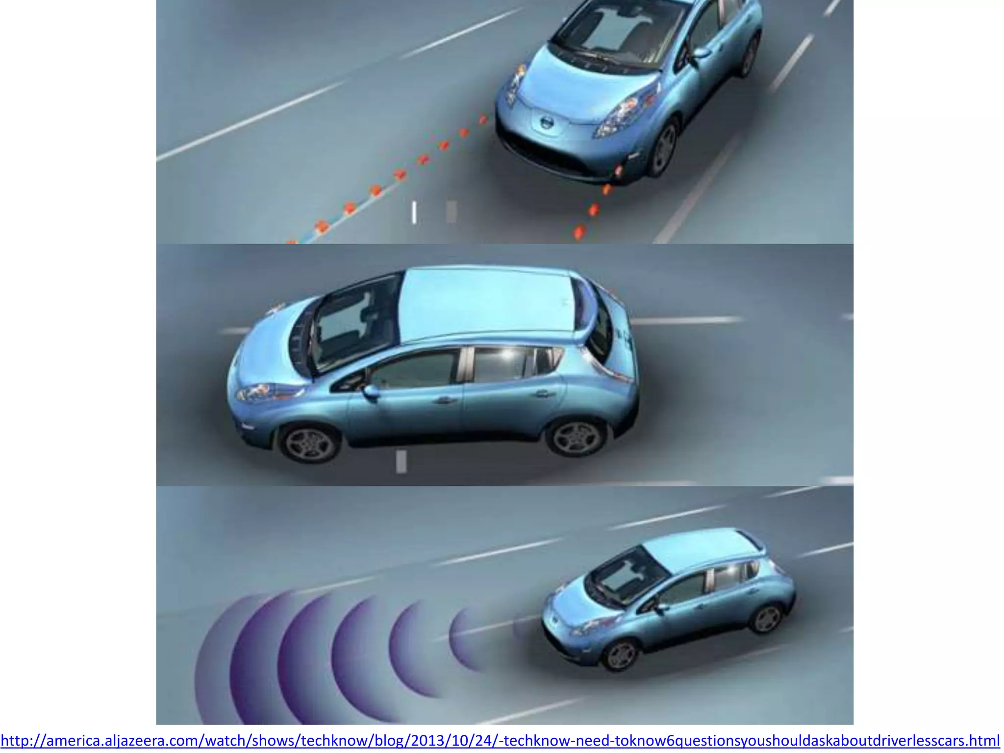 http://america.aljazeera.com/watch/shows/techknow/blog/2013/10/24/-techknow-need-toknow6questionsyoushouldaskaboutdriverlesscars.html 
 