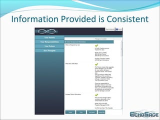Information Provided is Consistent
 