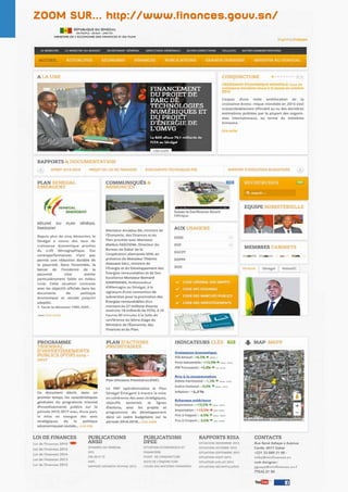 Economie
Revue d’informations économiques du Ministère de l’Economie des Finances et du Plan108
ZOOM SUR… http://www.finances.gouv.sn/
 