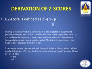 pediatric echo measurements technique z score | PPTX