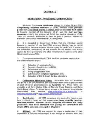 ECHS Handbook 3rd issue regarding empannneled hospitals and rates for ...