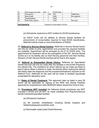 ECHS Handbook 3rd issue regarding empannneled hospitals and rates for ...