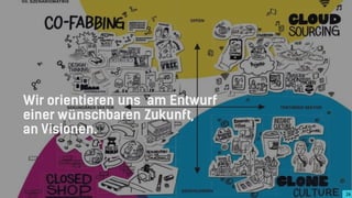 2626
Wir orientieren uns am Entwurf
einer wünschbaren Zukunft,  
an Visionen.
26
 