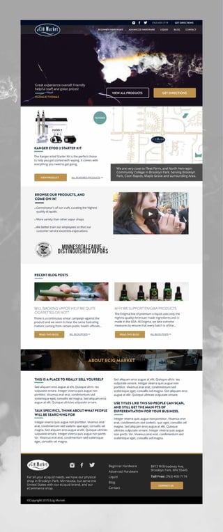 Ecig Market Website Design
