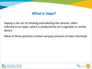 what is the definition of vaping E cigarettes vaping and vaping induced lung injury EVALI