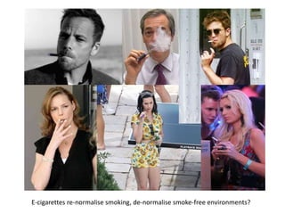 E-cigarettes re-normalise smoking, de-normalise smoke-free environments?
 