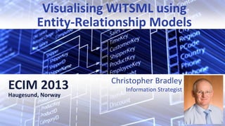 1
Use this layout for text on
top of a horizontally
striped picture.
Visualising WITSML using
Entity-Relationship Models
Christopher Bradley
Information StrategistECIM 2013
Haugesund, Norway
 