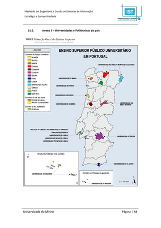 Mestrado em Engenharia e Gestão de Sistemas de Informação
Estratégia e Competitividade




   16.6.       Anexo 6 – Universidades e Politécnicos do país




Universidade do Minho                                           Página | 48
 