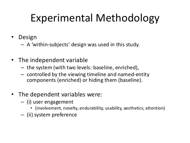 experimental timeline