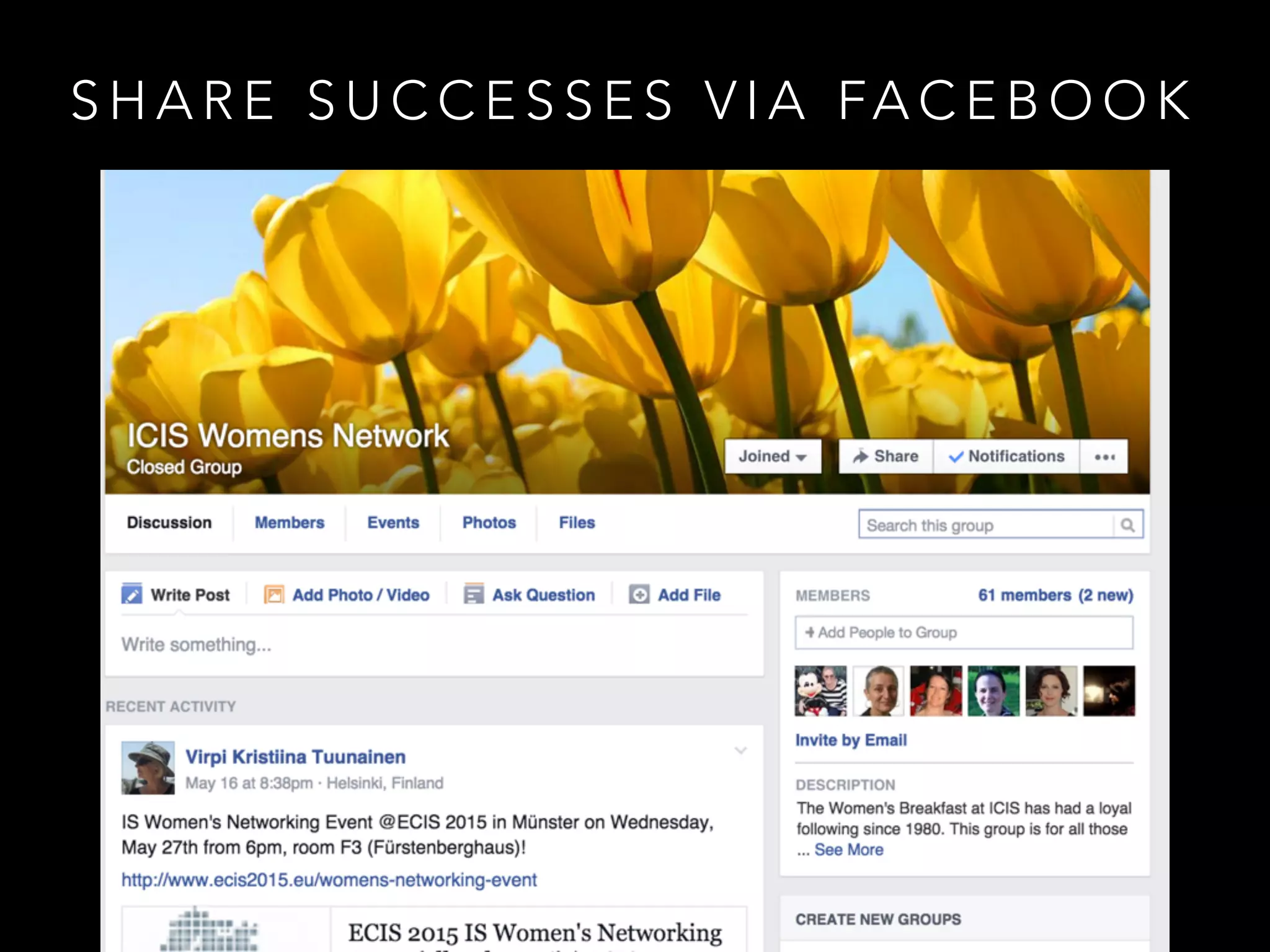 S H A R E S U C C E S S E S V I A FA C E B O O K
 