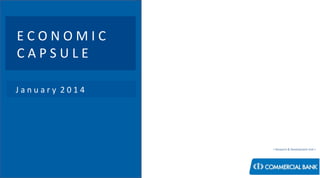 ECONOMIC
CAPSULE
January 2014

< Research & Development Unit >

 
